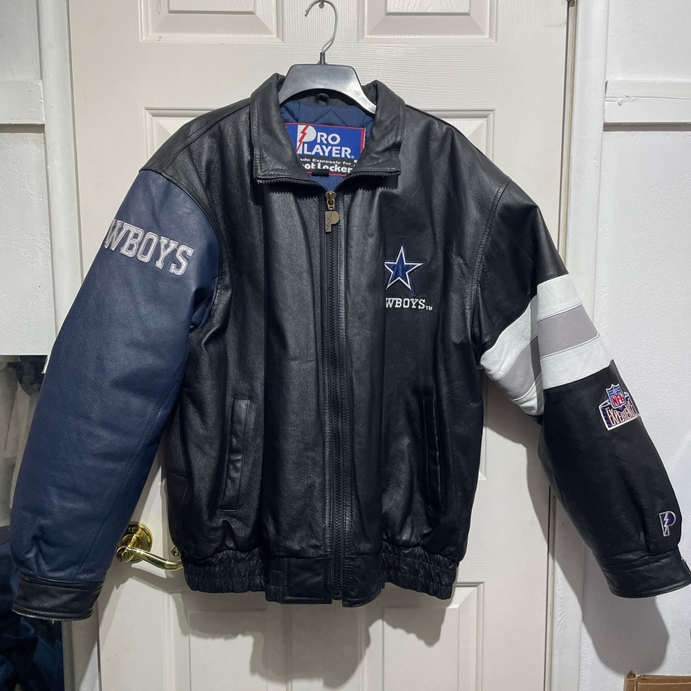 Vintage Dallas Cowboys Leather Jacket Size XL